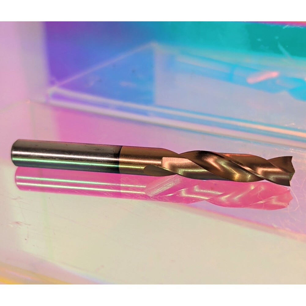 Cemented Carbide End Mill Drill Bit 3/8 in Size, 3 in Overall Length